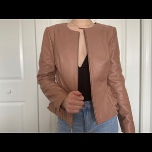 Leather Peplum Jacket